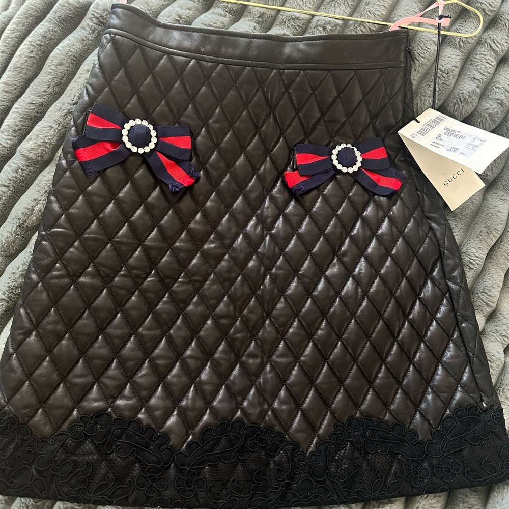 Authentic Gucci Leather skirt